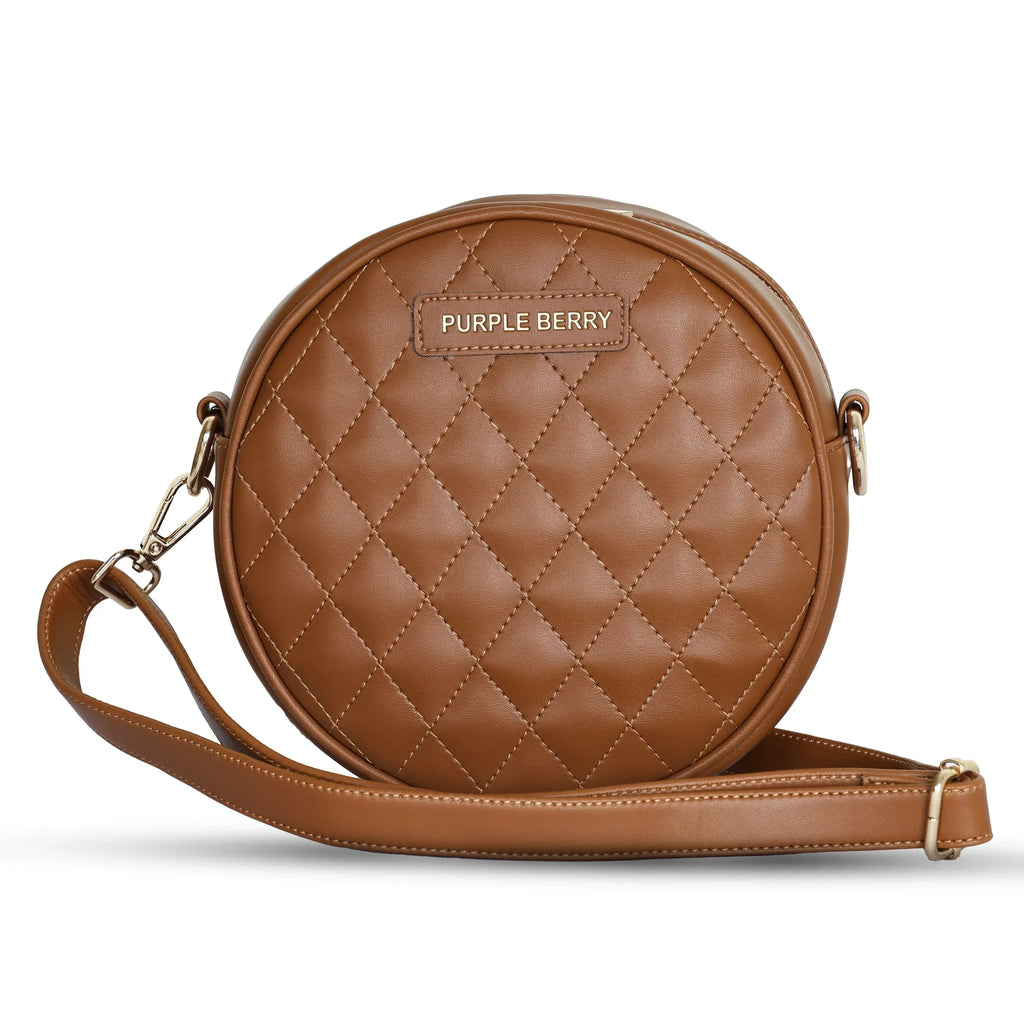 Round Diamond Pattern Sling bag | Crossbody Bag