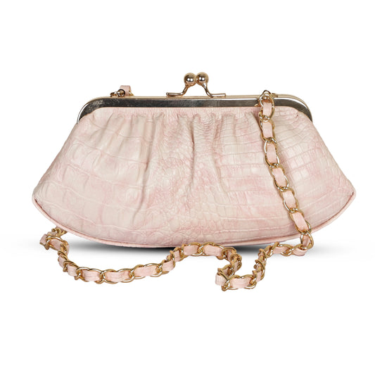 Maya Vintage Kiss Lock clutch - pink