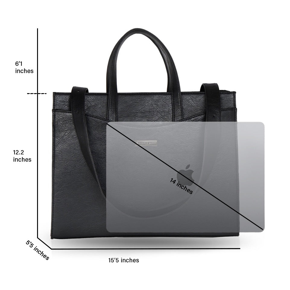Anie premium office Tote - black + Free Nia shoulder bag
