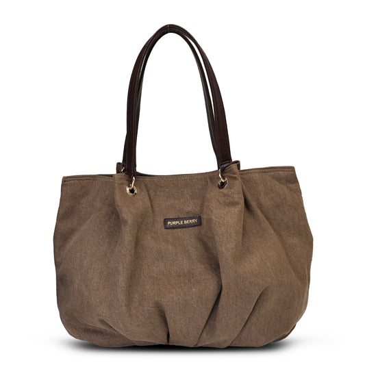 Noura Slouchy Tote - Mocha Mousse