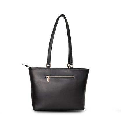 Tahira premium textured handbag - Black