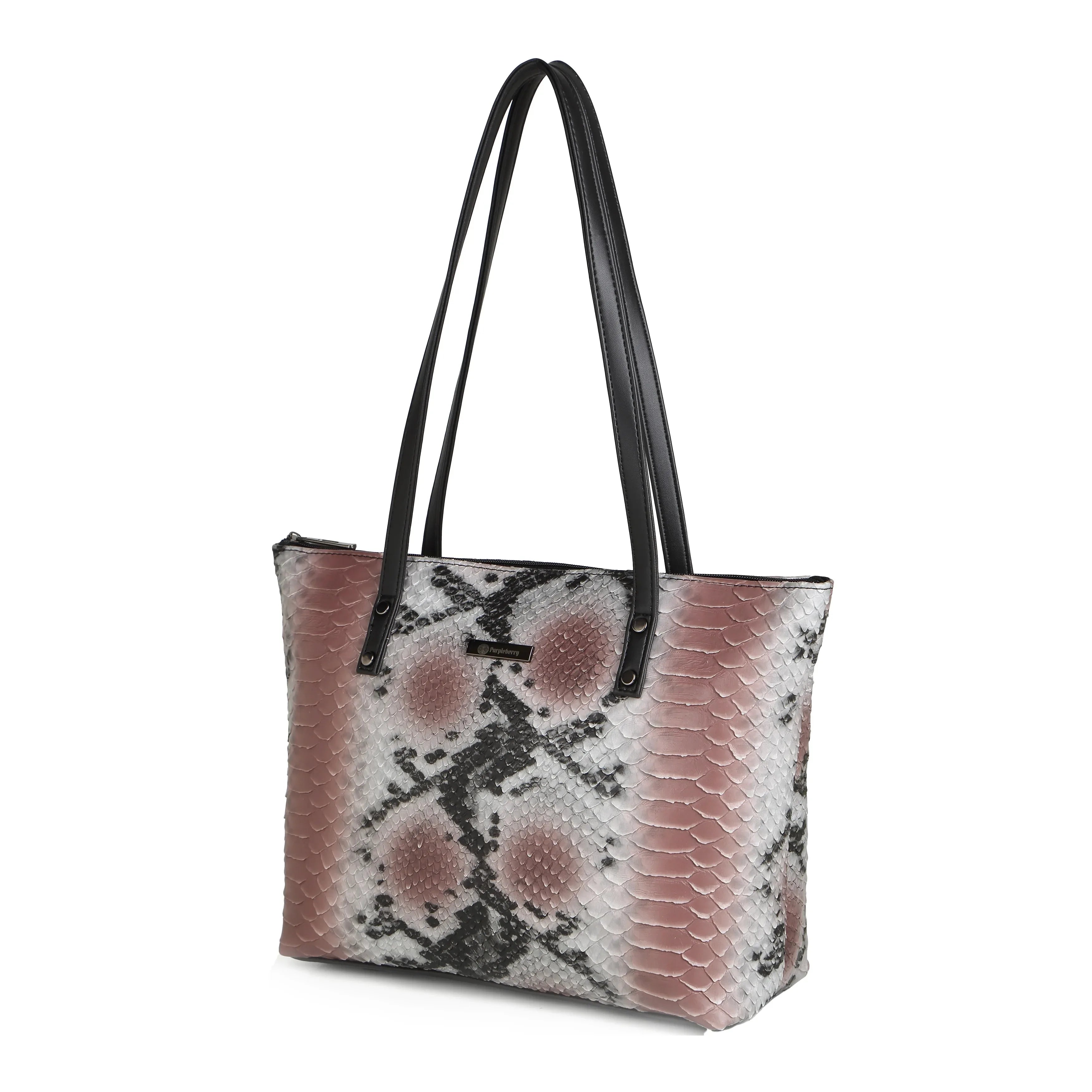 Raffia Snake Printed Luxury Handbag