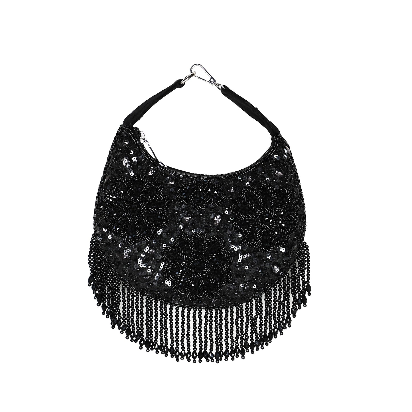 Bushra Embroidered hand Clutch -  Black