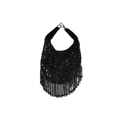 Bushra Embroidered hand Clutch -  Black