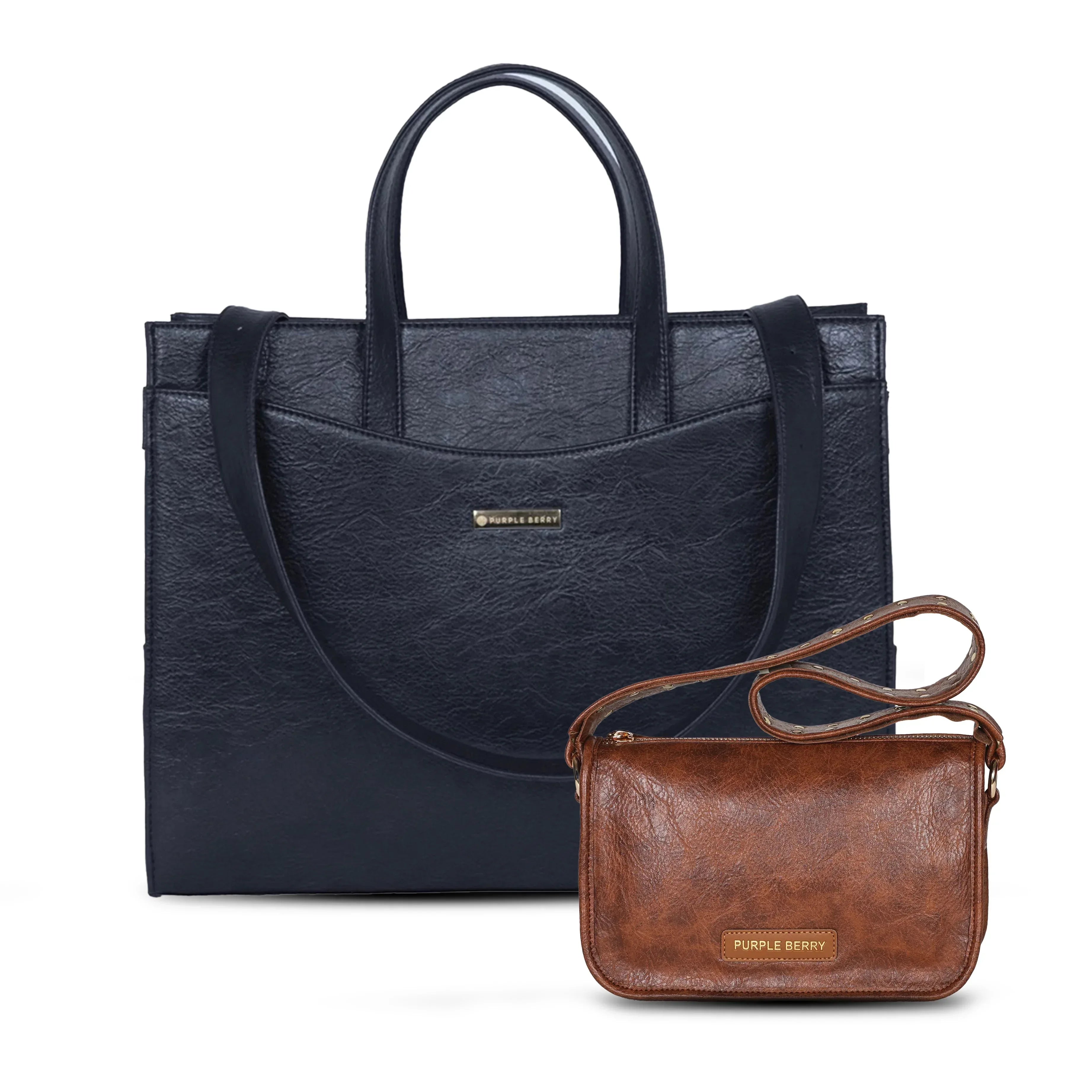 Anie premium office Tote - blue + Free Nia shoulder bag