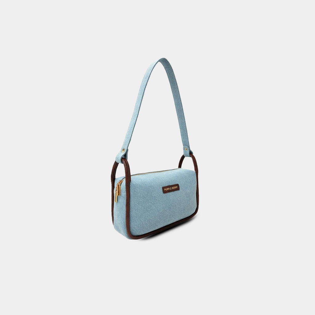 Luxe Denim Shoulder Bag