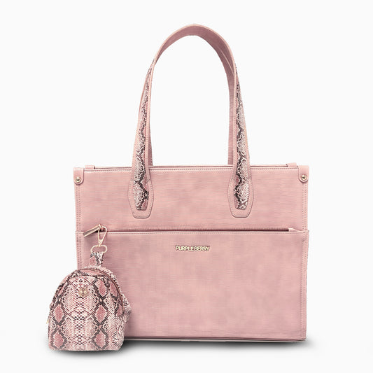 Ada Croco Premium Handbag  - Pink