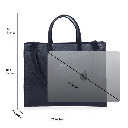 Anie premium office Tote - blue + Free Nia shoulder bag