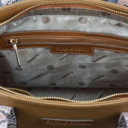 Mirum Structured Handbag- Mocha Mousse