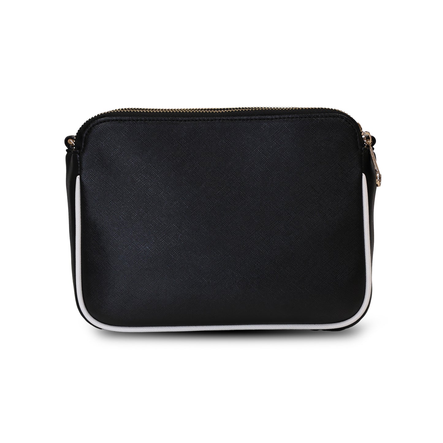 Ariana Cross Stitch Sling Bag -  Jet Black
