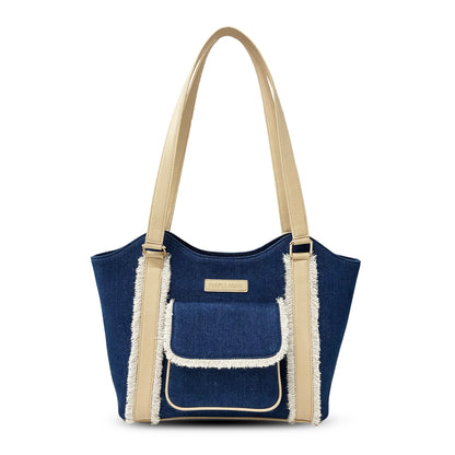 Regal iconic Denim Handbag - Blue