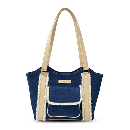 Regal iconic Denim Handbag - Blue