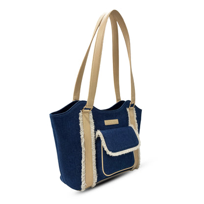 Regal iconic Denim Handbag - Blue
