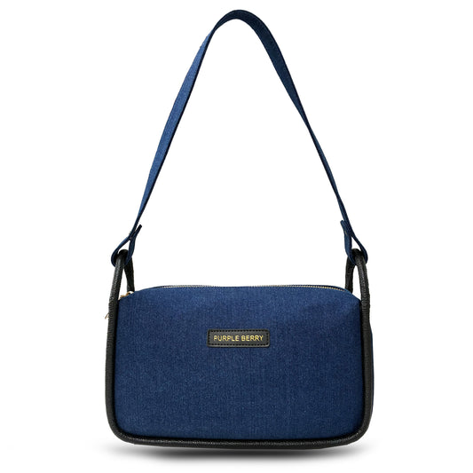 Luxe Denim shoulder bag - Dark Blue