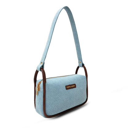 Luxe Denim shoulder bag - Light Blue