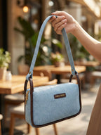 Luxe Denim Shoulder Bag