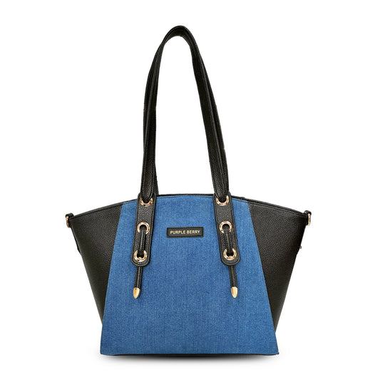 Lotus Premium Denim handbag - Black