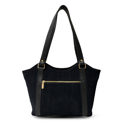 Regal iconic denim handbag - Black