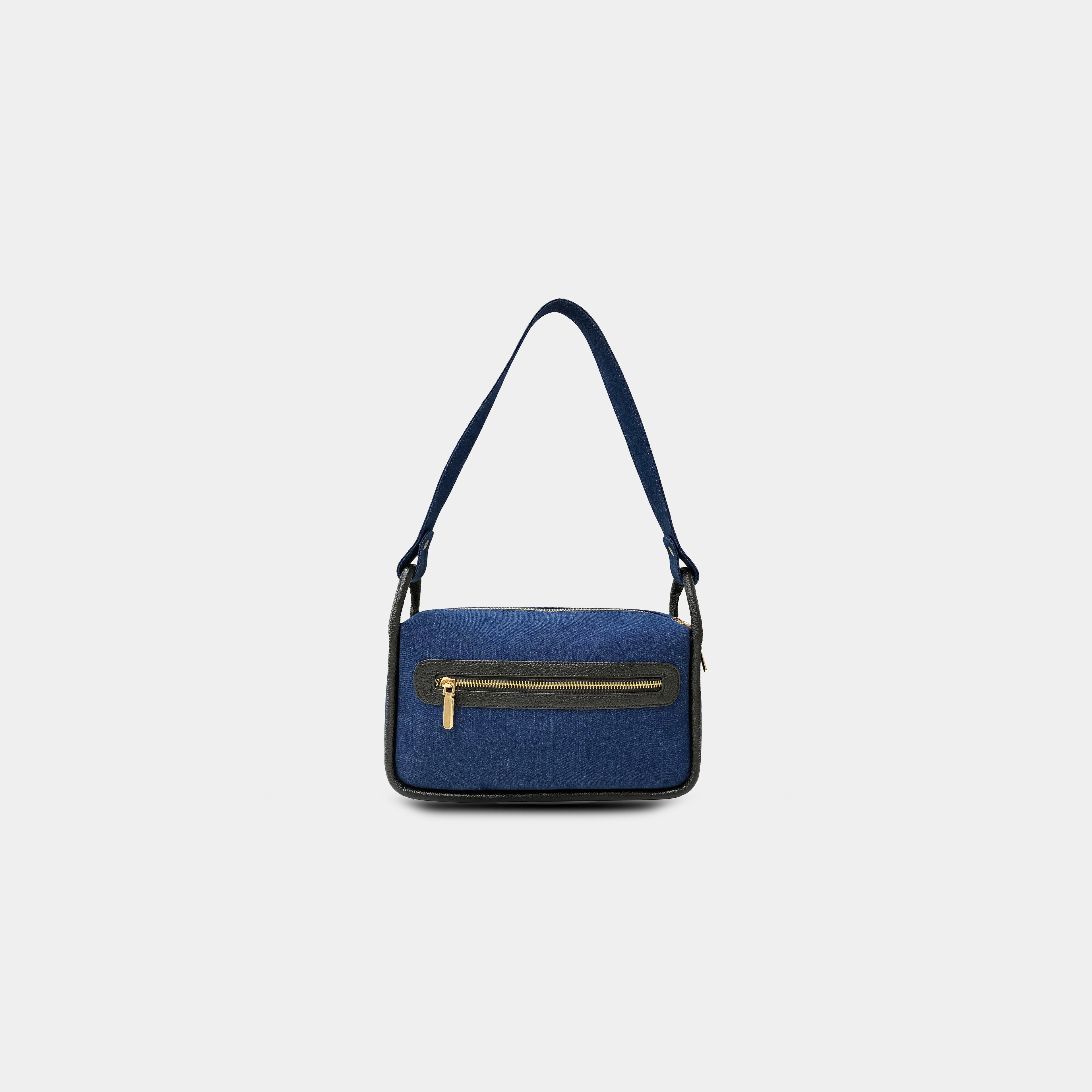 Luxe Denim Shoulder Bag
