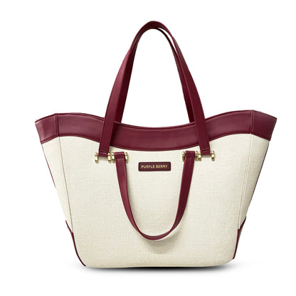 Azure Signature Tote | Burgundy