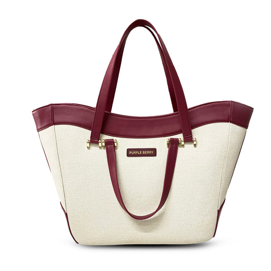 Azure Signature Tote | Burgundy