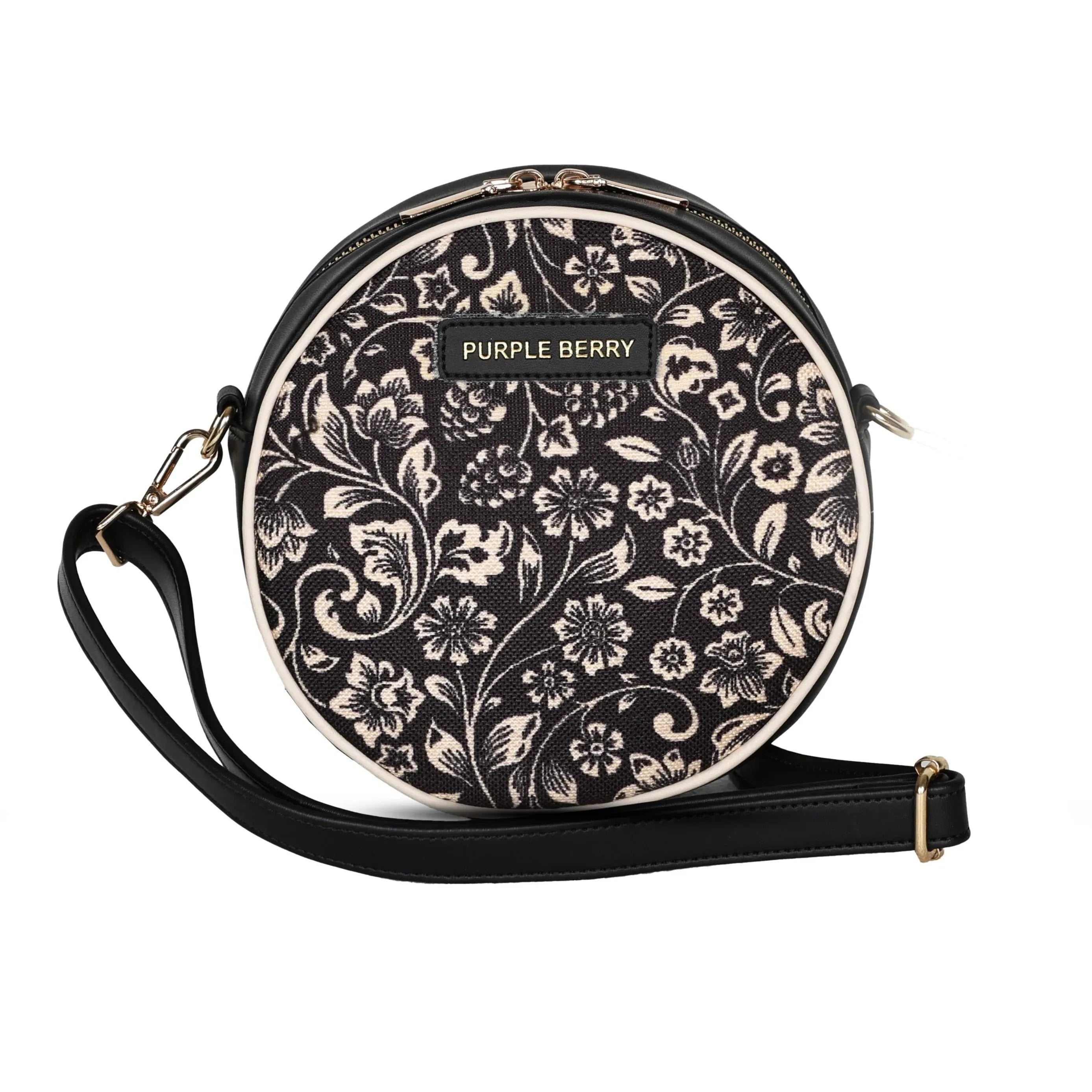 Round Canvas Sling bag | Crossbody Bag