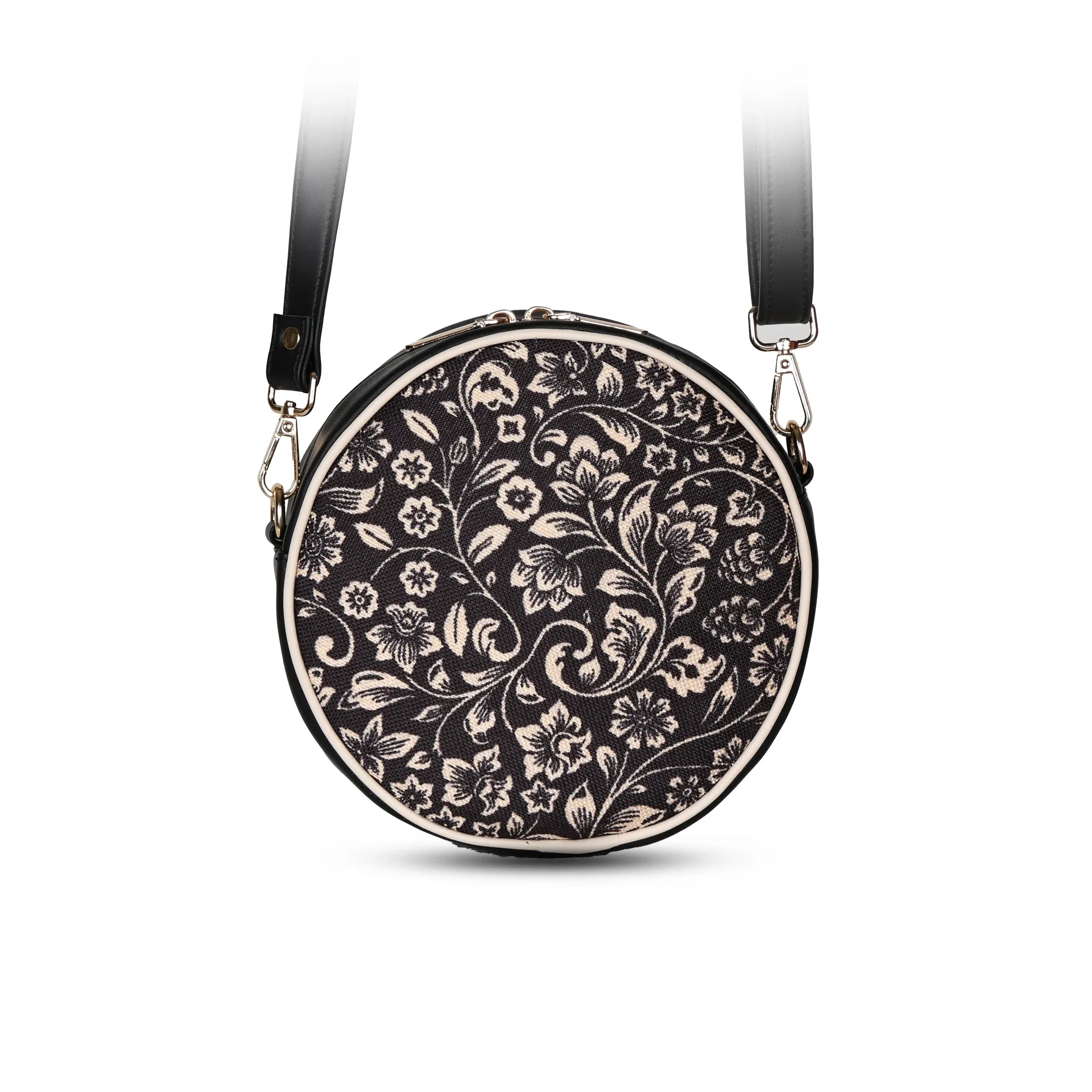 Round Canvas Sling bag | Crossbody Bag