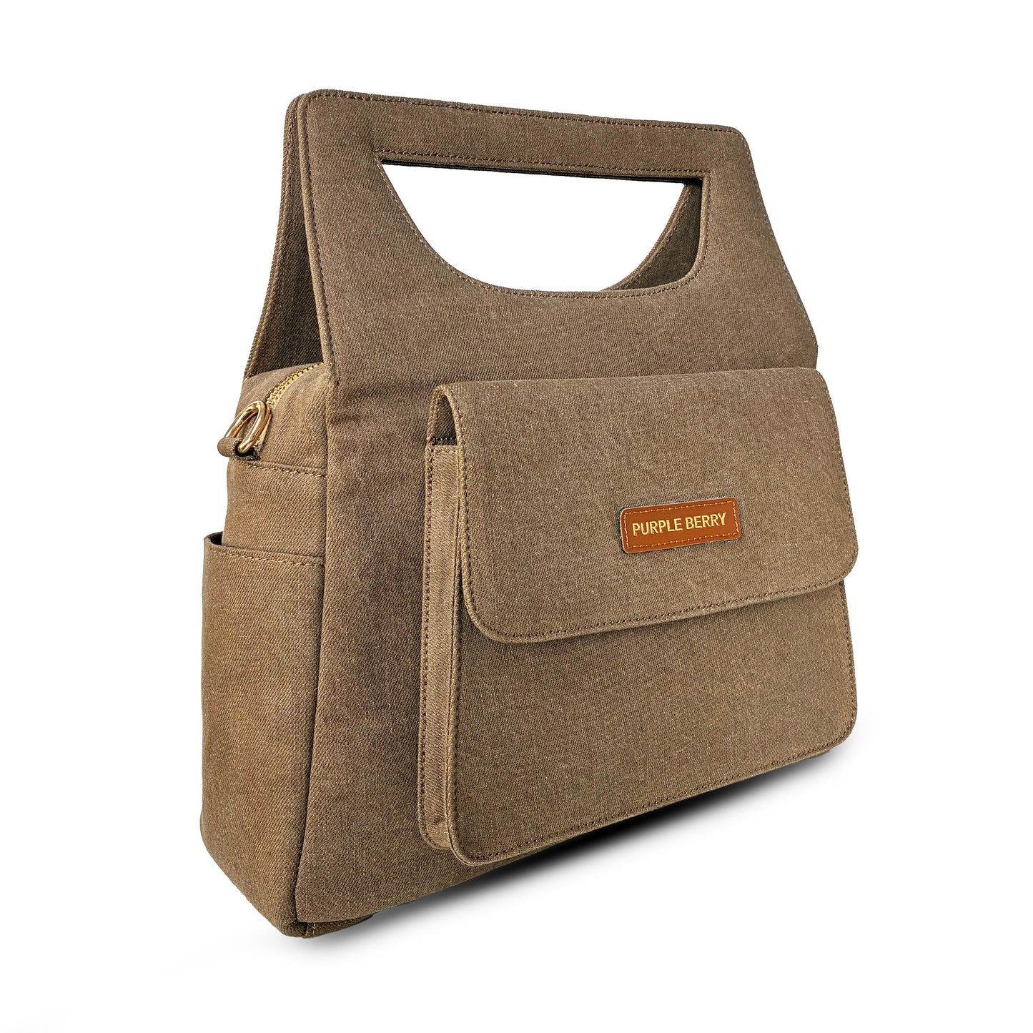 Hera Structured Handbag - Mocha Mousse
