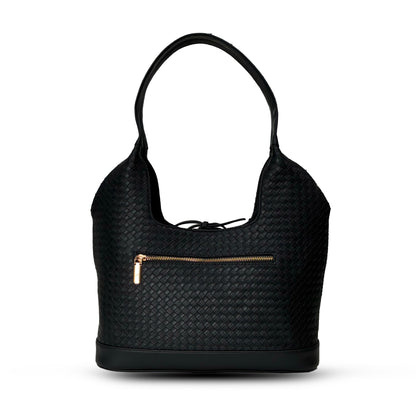 Queen textured handbag - Black