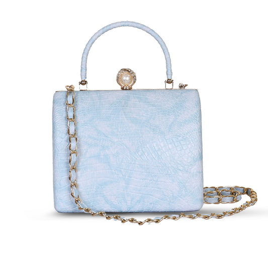 Yasmin Party Clutch - Sky Blue
