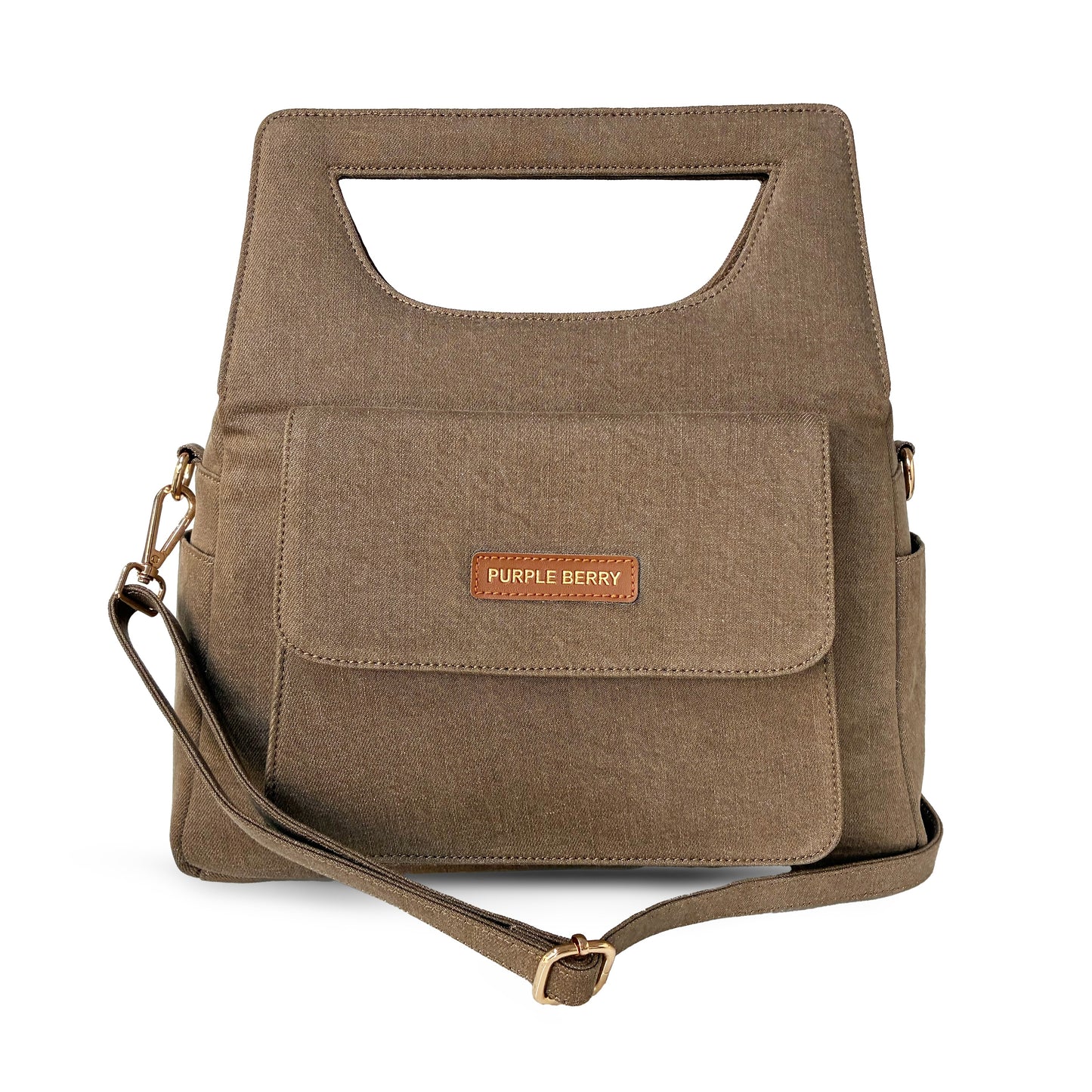 Hera Structured Handbag - Mocha Mousse