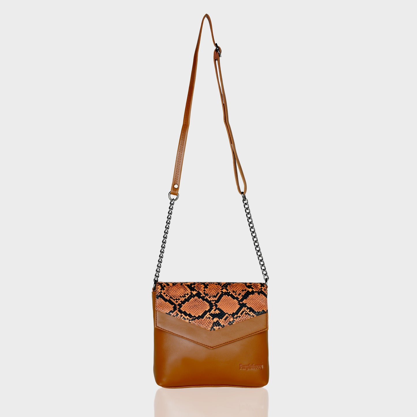 Kassia Sling Bag Cocoa Tan Snake Printed