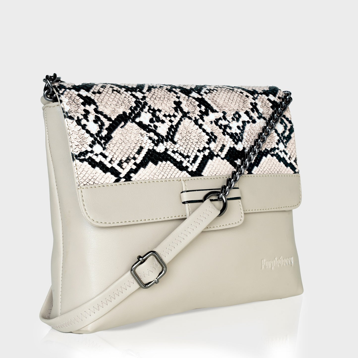 Cassie Wine Snake print Sling