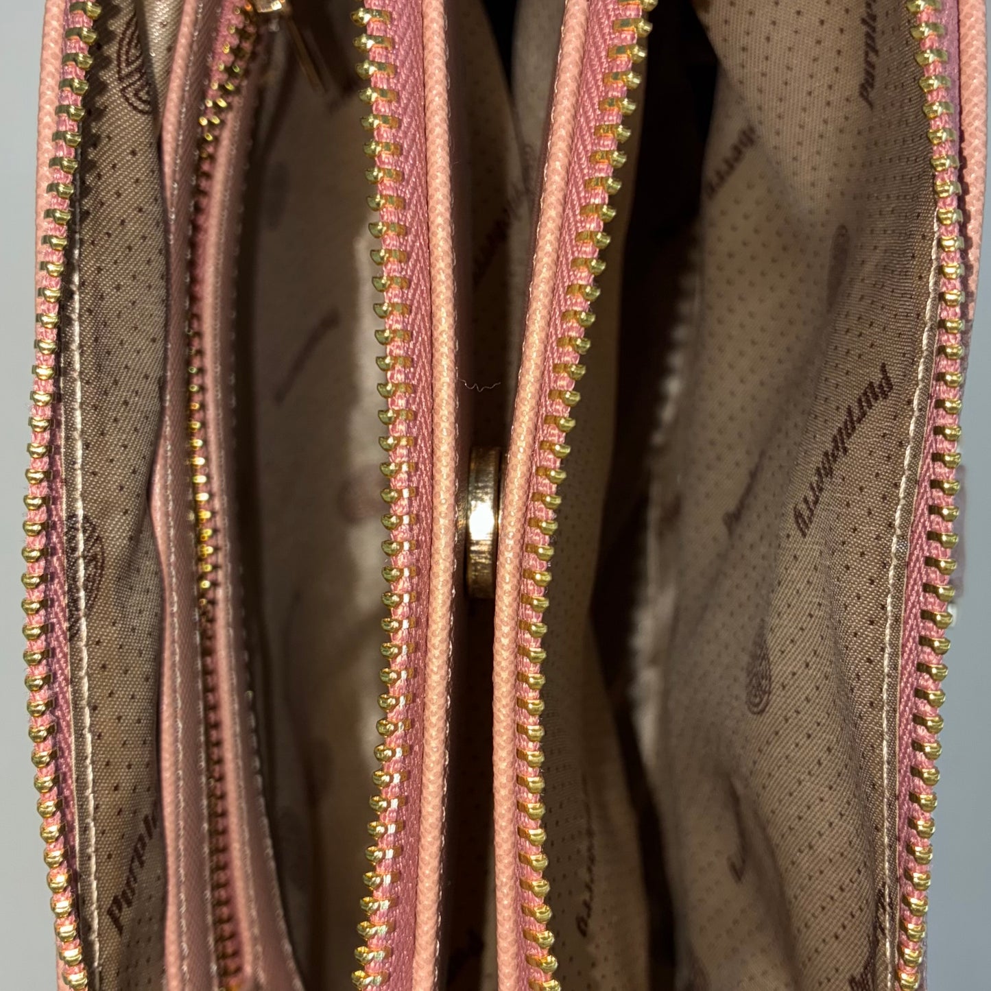 Ariana Cross Stitch Sling Bag -  Mocha Blush