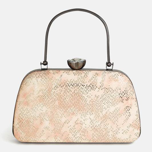 Tashvi Golden Blush Pink Clutch