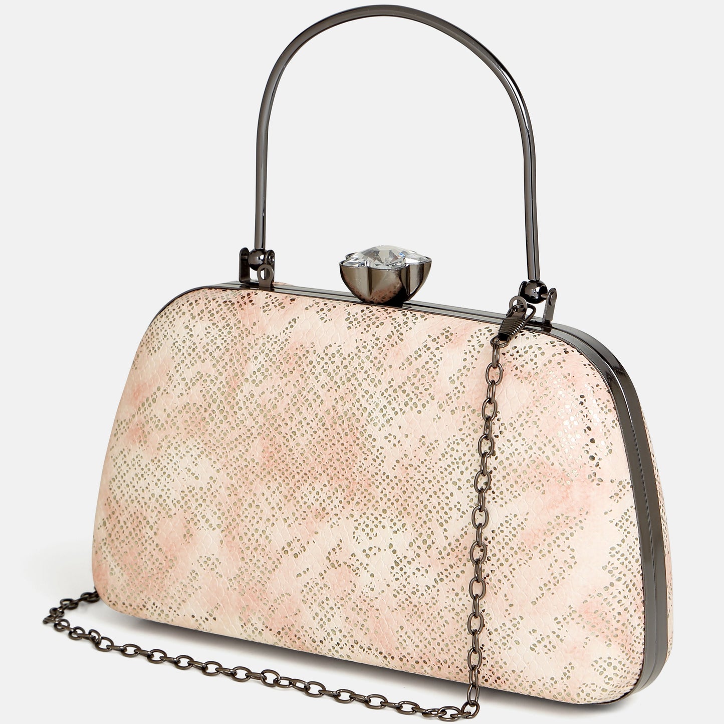 Tashvi Golden Blush Pink Clutch