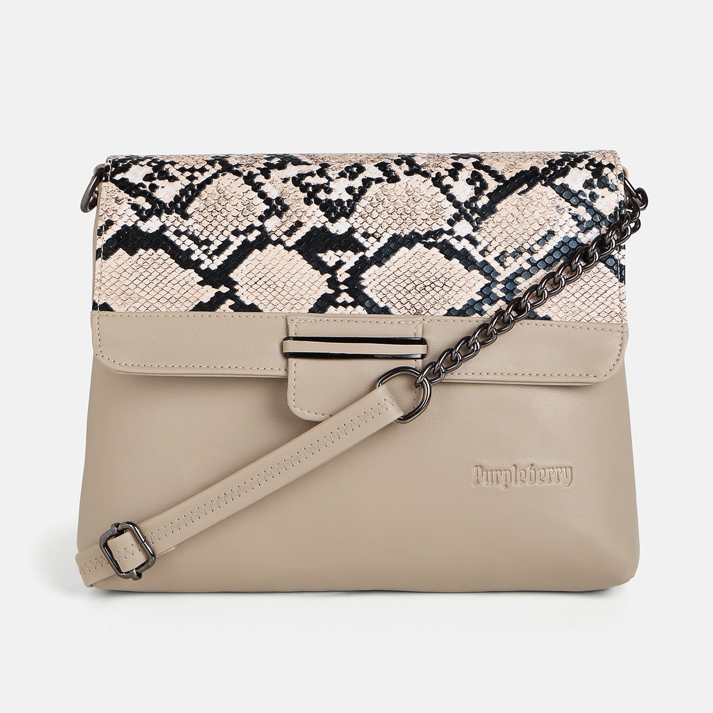 Cassie Wine Snake print Sling