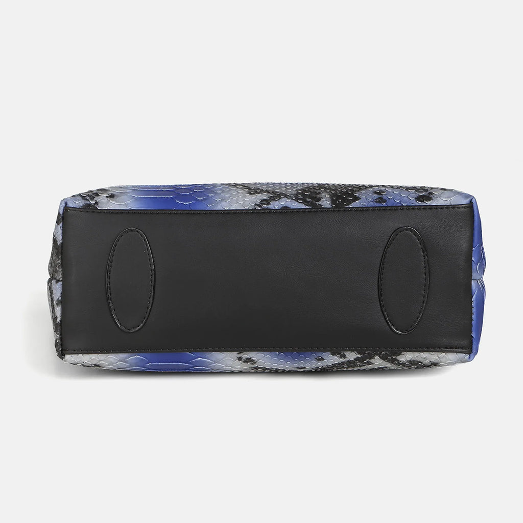 Raffia Snake Printed Luxury Handbag