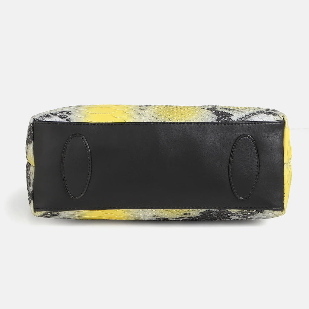 Raffia Snake Printed Luxury Handbag