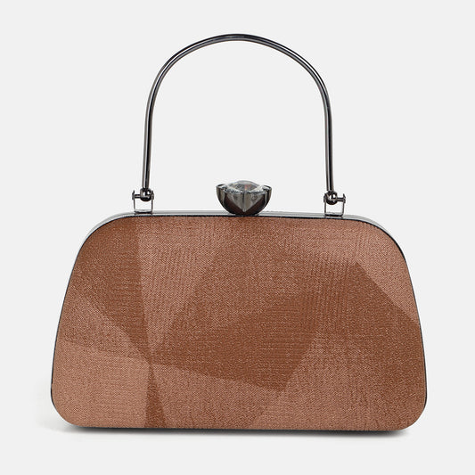 Kara Cinnamon brown clutch