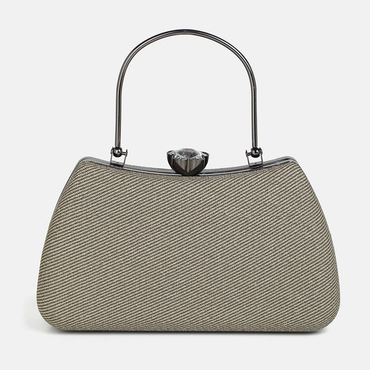 Bella Battleship Grey clutch