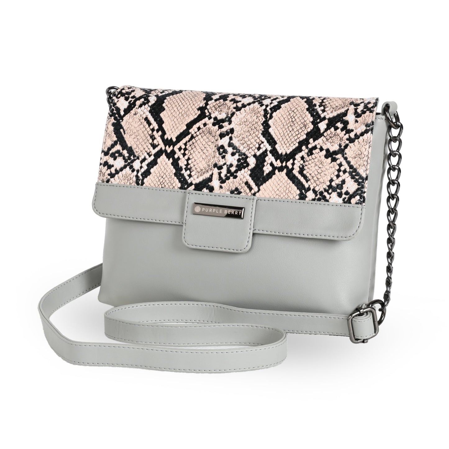 Cassie Light Grey Snake print Sling