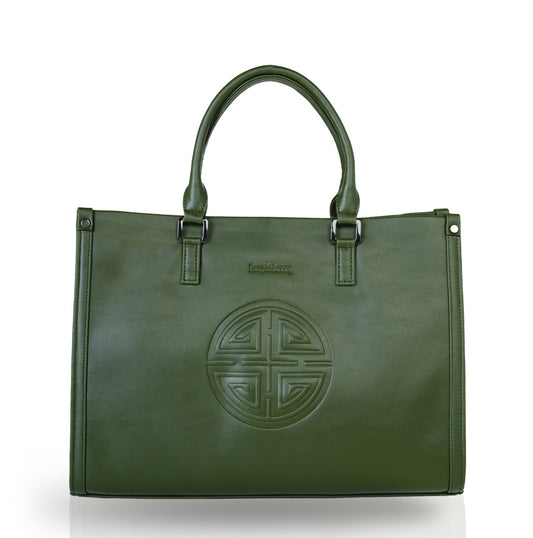 Antheia Office Tote Bag Bottle Green