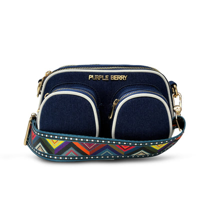 Zafira denim sling - Dark blue