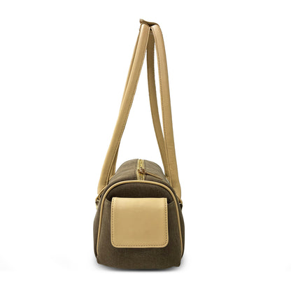 Serene Denim Shoulder bag - Mocha mousse