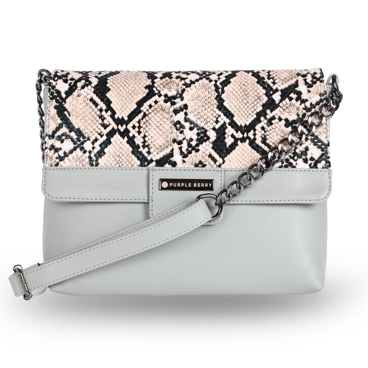 Cassie Light Grey Snake print Sling