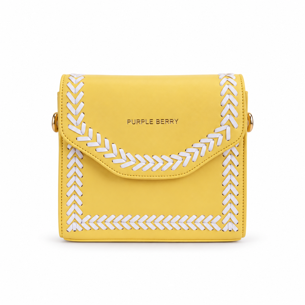 Riva Cross-Stitch Sling Bag – Yellow