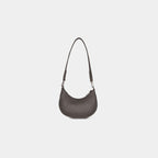 Back profile of Grey Ameyaa shoulder bag with sleek curved silhouette