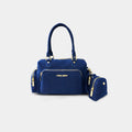 Dark blue Frida denim sling bag with detachable coin pouch – front view
