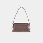Back profile of taupe Halo shoulder bag